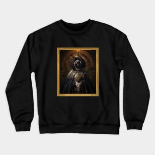 Stately Portuguese Water Dog - Medieval Portuguese King (Framed) Crewneck Sweatshirt